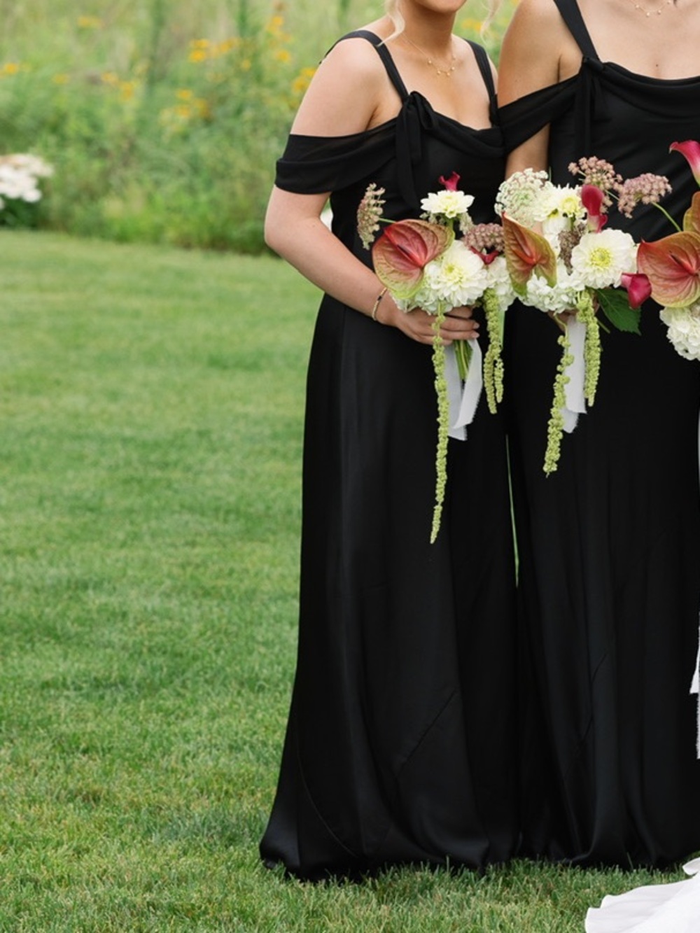 Show Me Your MuMu Black Maxi Dress with Shoulder Tie Straps - Picture 4 of 4
